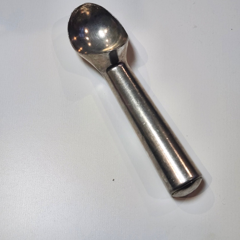 Vintage Ice Cream Scoop Silver Aluminum Classic Retro